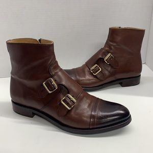 The Office Of Angela Scott Mr. Dean Double Monk Ombre Chestnut Brown Boots 39.5